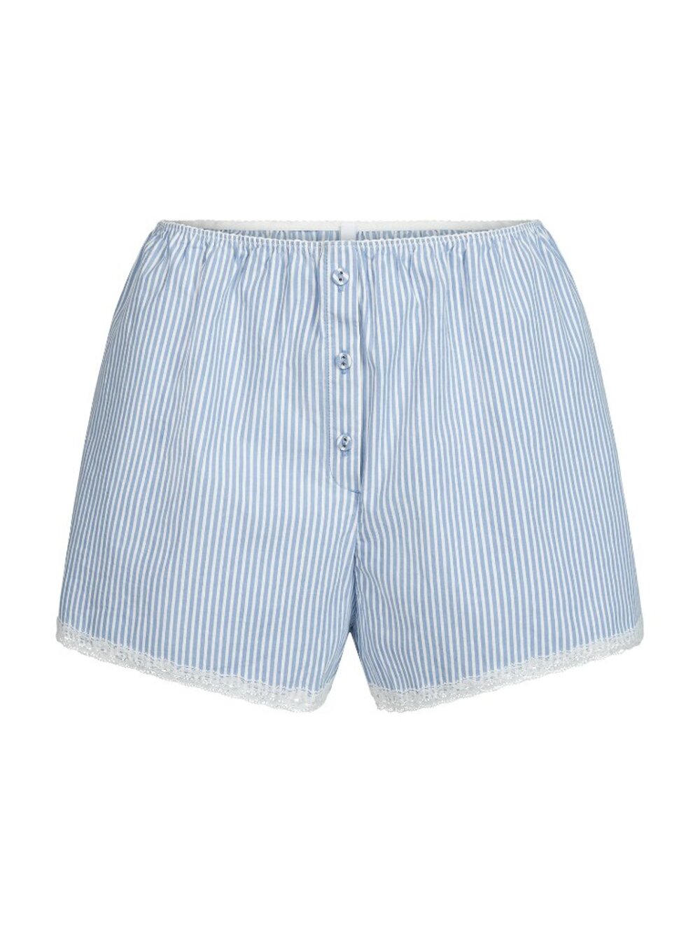 SKIMS Cotton Poplin Sleep Short Cadet Stripe Size M NWT